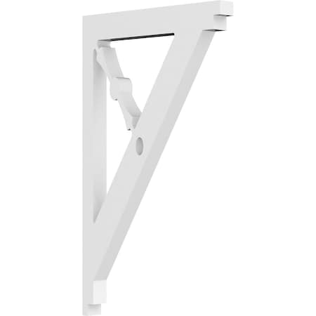 Ekena Millwork Artisan Architectural Grade PVC Bracket, 5/8"W X 6"D X 10"H BKTP01X06X10AR